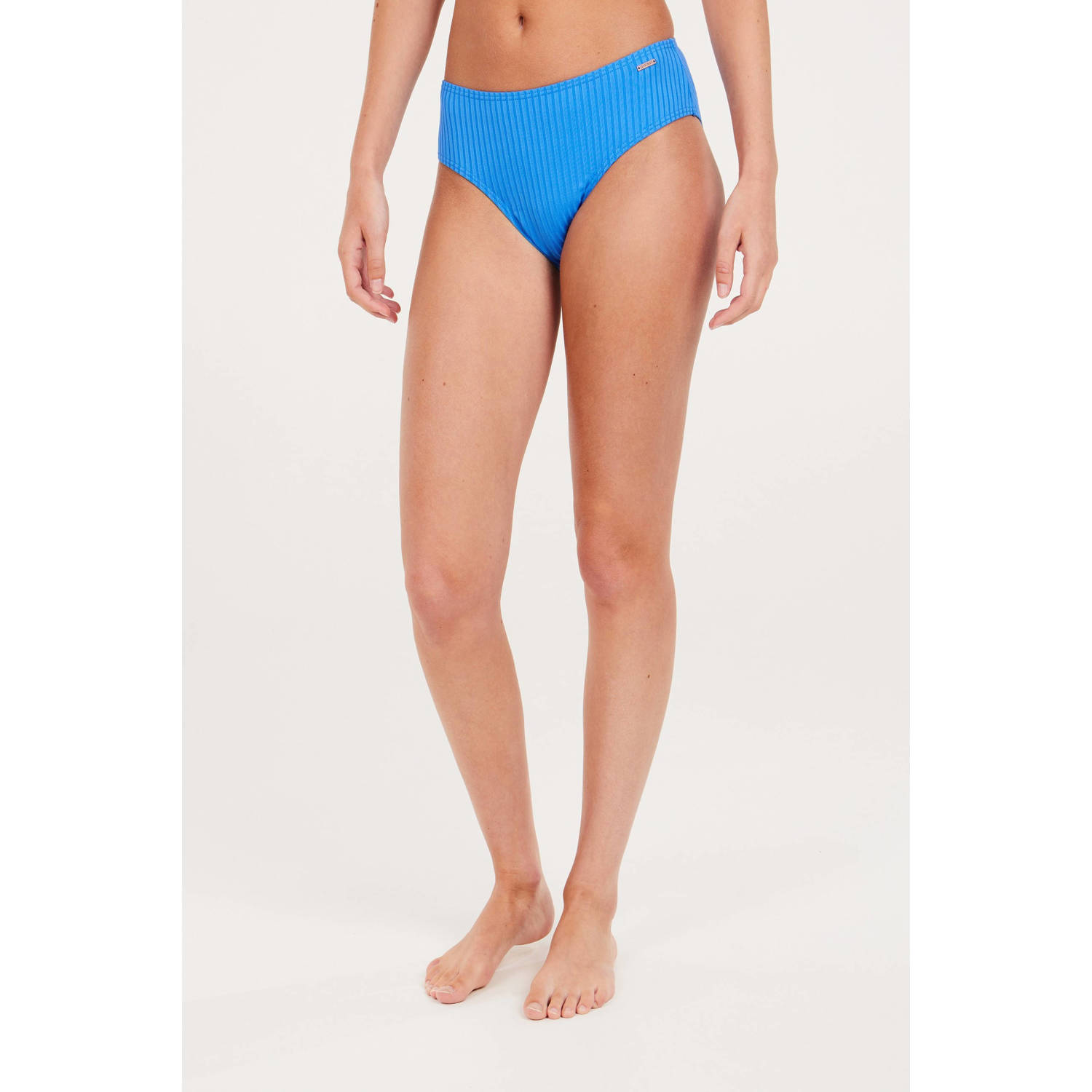 Protest hipster bikinibroekje MIXCELEBAS met ribstructuur blauw
