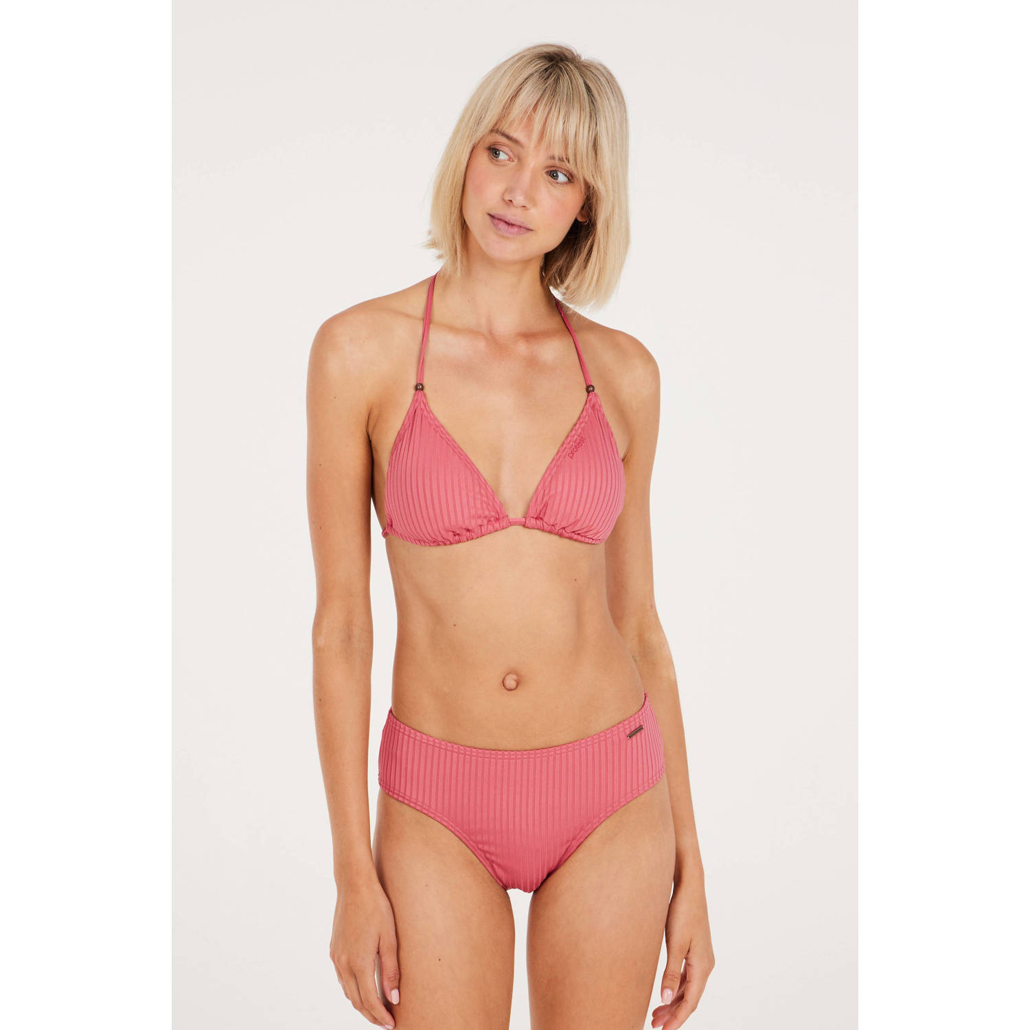 Protest voorgevormde triangel bikinitop MIXADELIA met ribstructuur roze