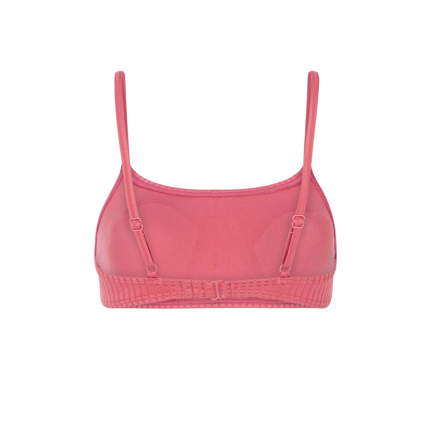 Protest voorgevormde crop bikinitop MIXRUBY met ribstructuur roze