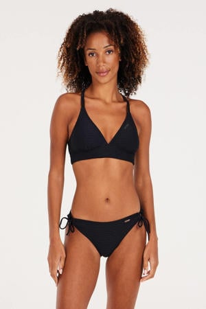 strik bikinibroekje MIXBACK met ribstructuur zwart