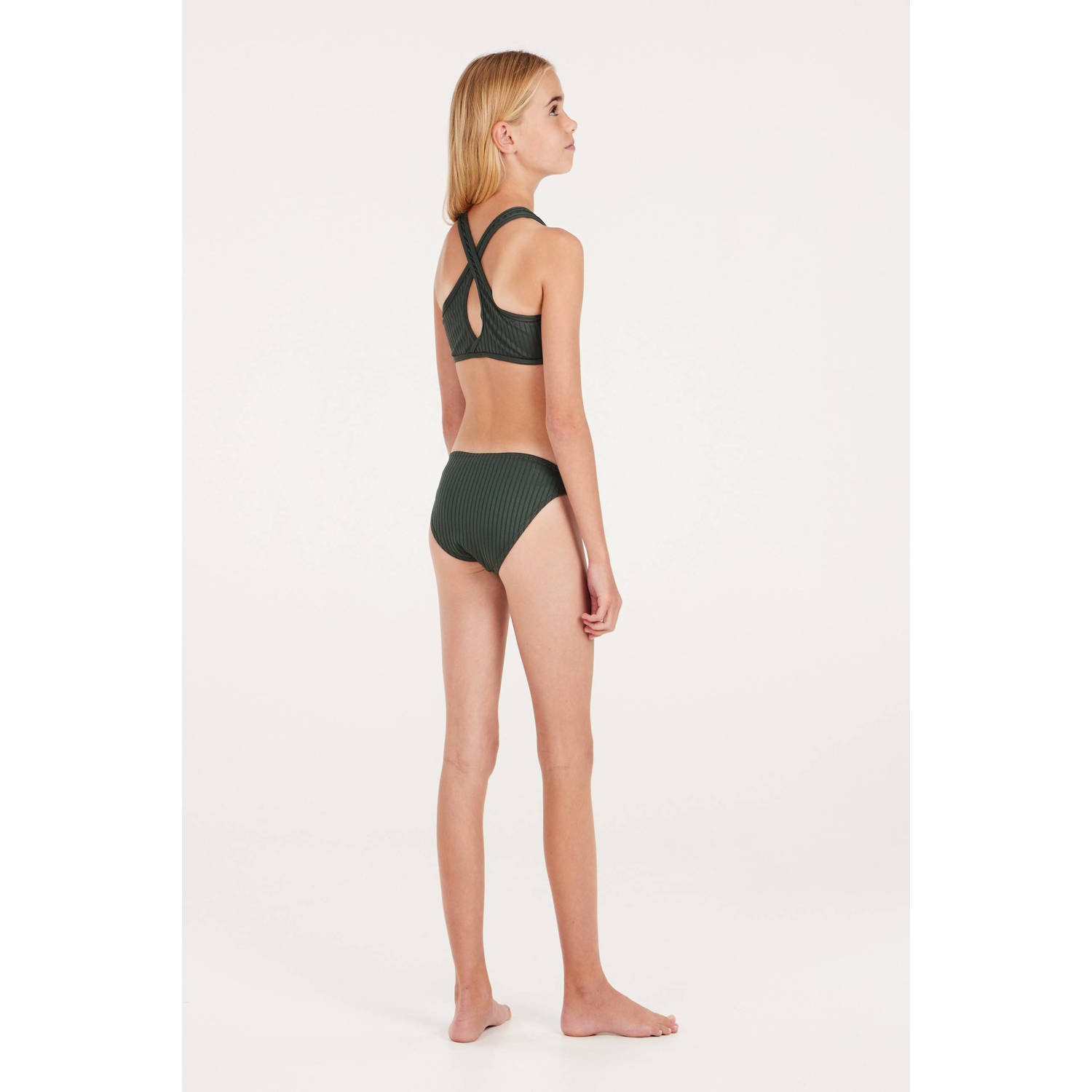 Protest crop bikini PRTMOON JR olijfgroen