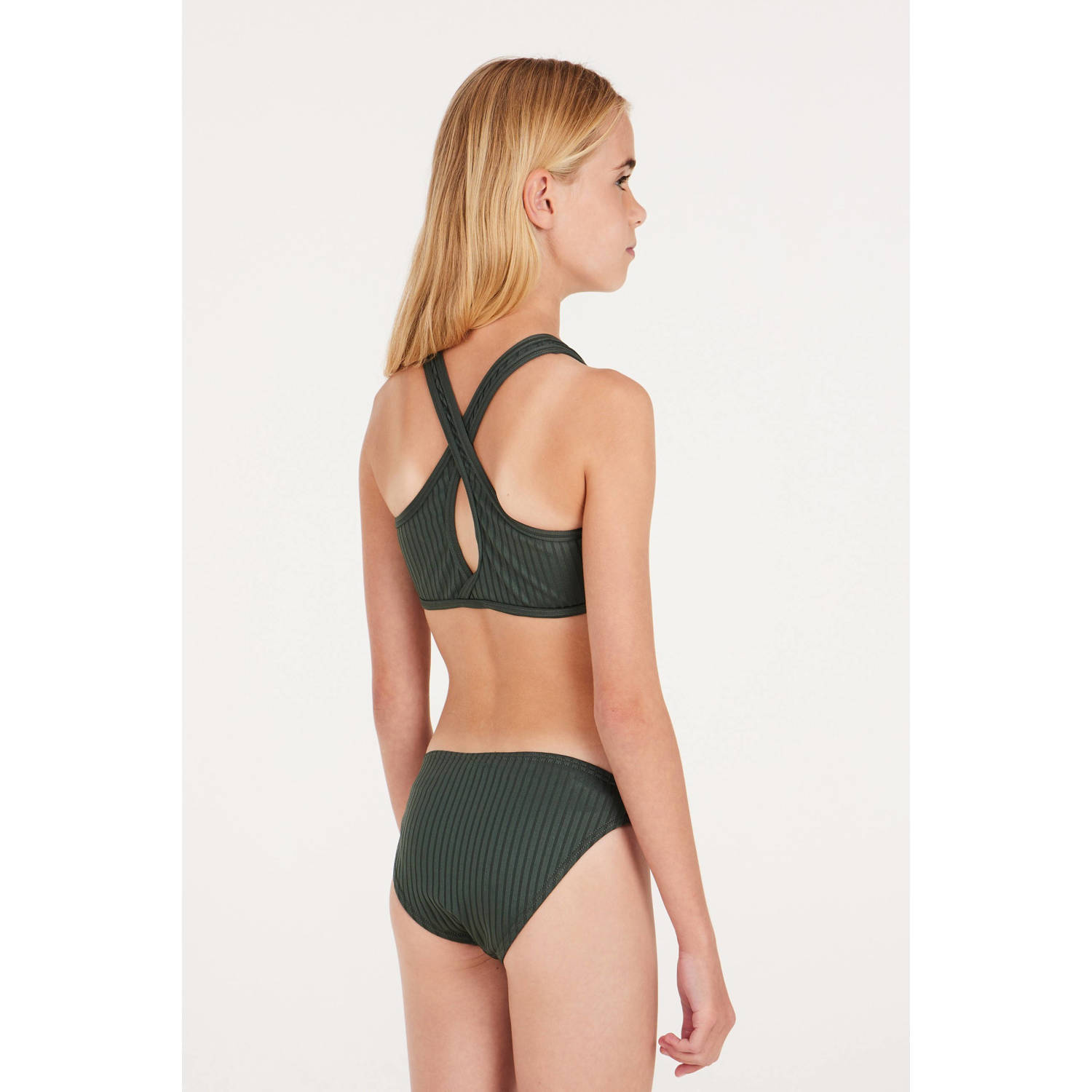 Protest crop bikini PRTMOON JR olijfgroen