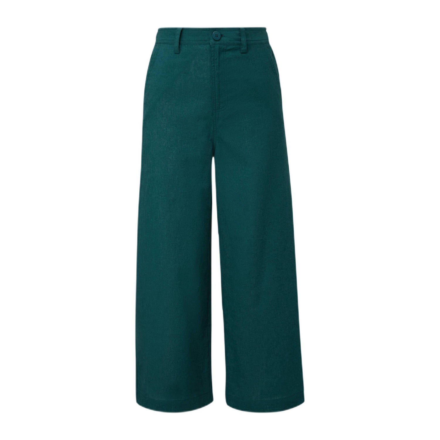 Q S by s.Oliver wide leg broek petrol