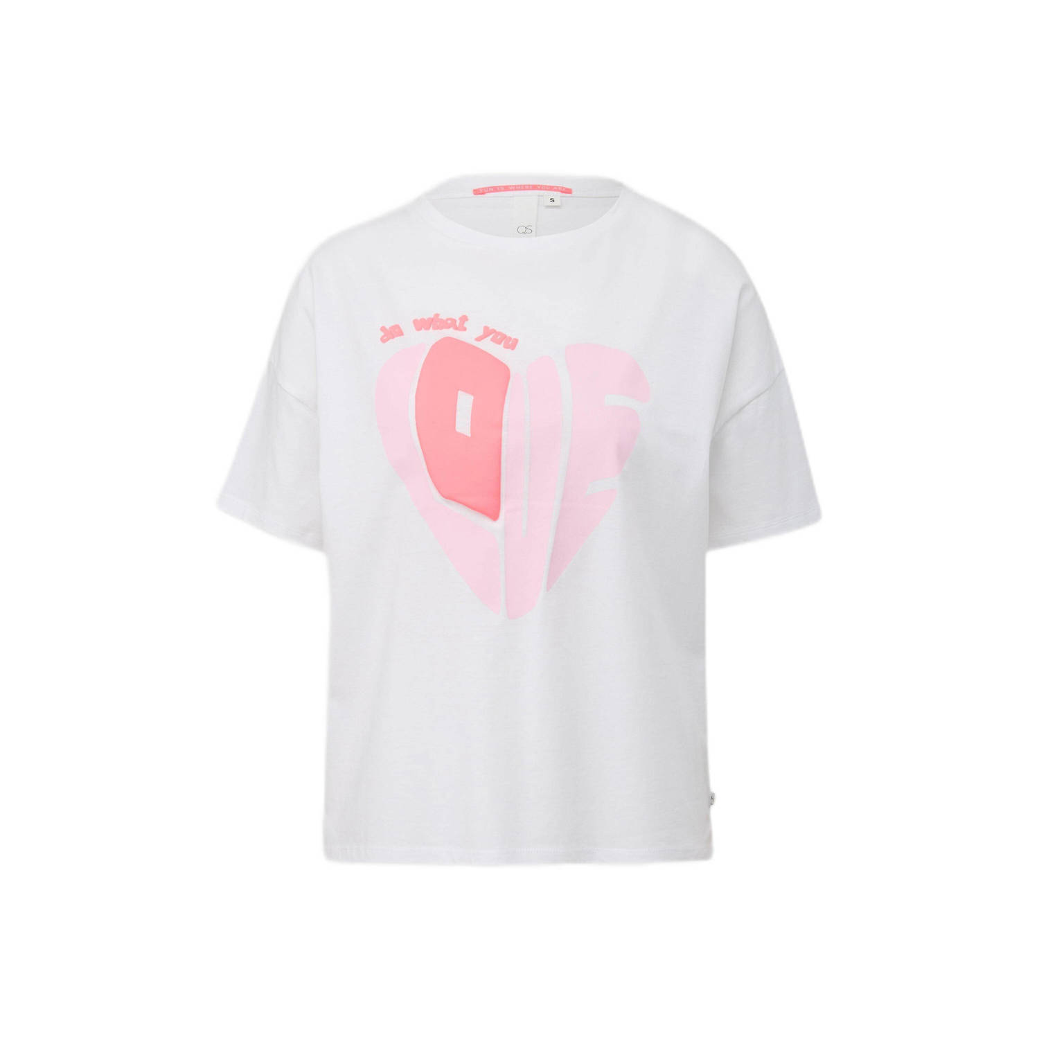 Q S by s.Oliver T-shirt met printopdruk