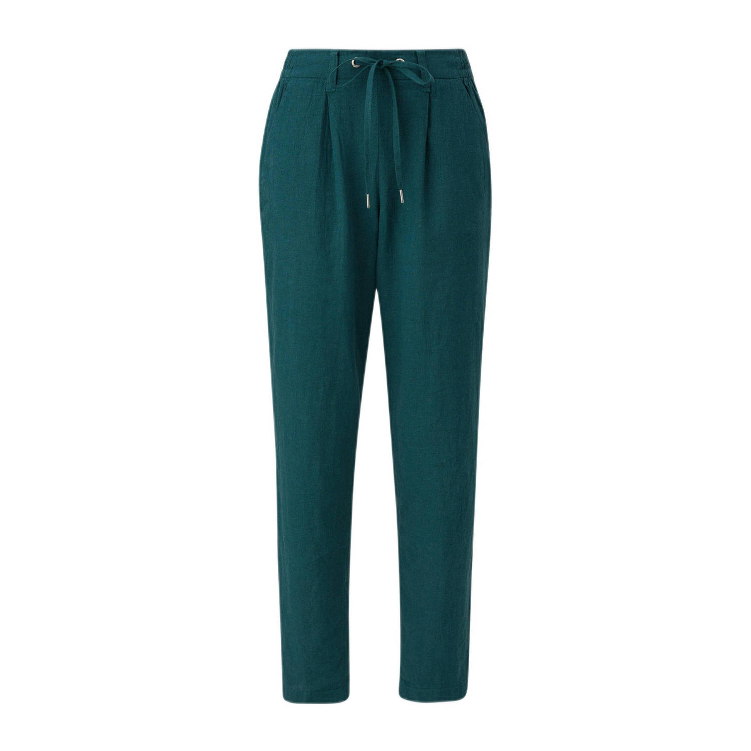 Q S by s.Oliver tapered fit broek petrol