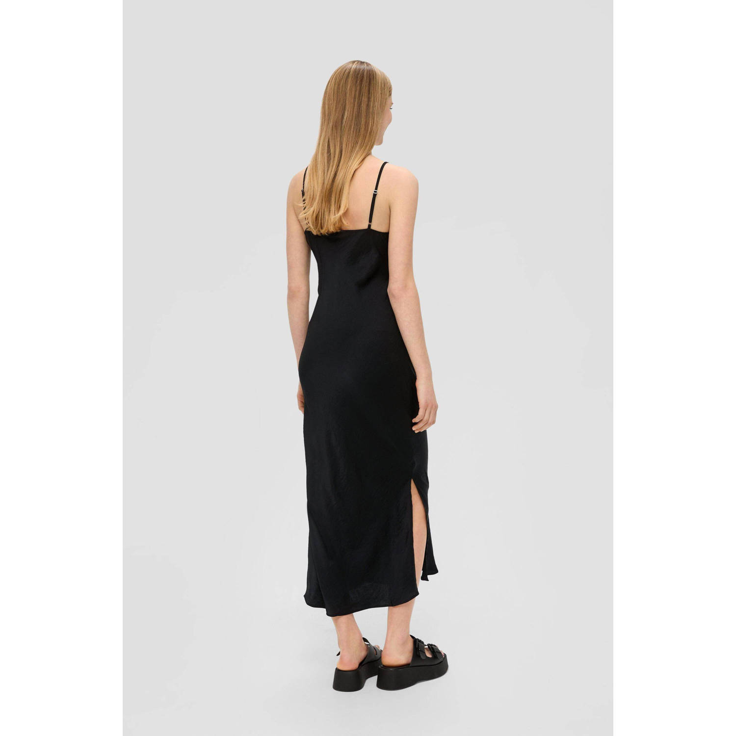 Q S by s.Oliver bodycon jurk zwart