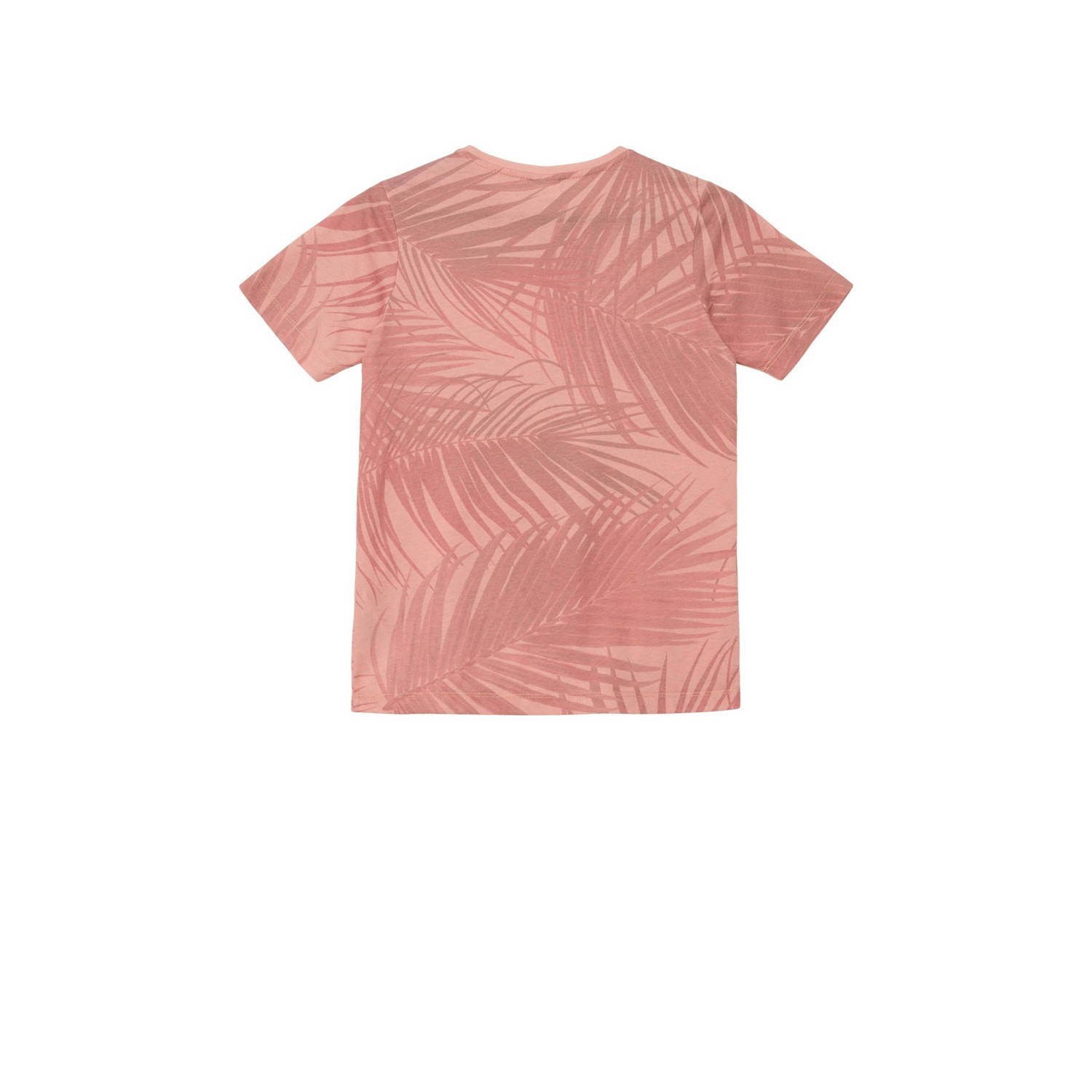 s.Oliver T-shirt met bladprint rood