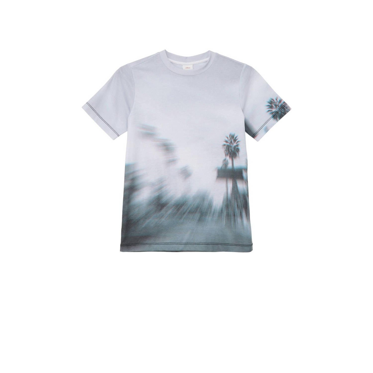s.Oliver T-shirt met all over print wit