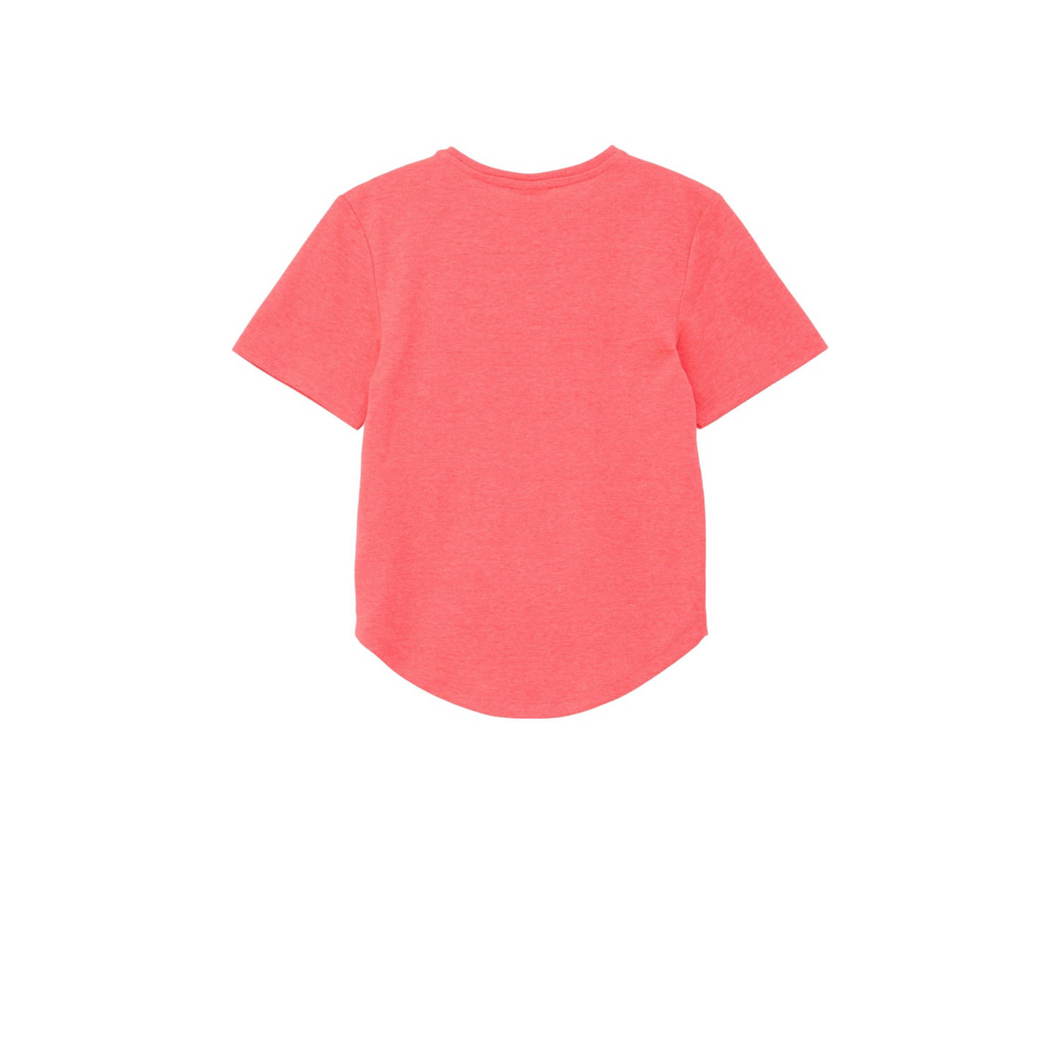 S.Oliver T-shirt met printopdruk roze Meisjes Polyester Ronde hals Printopdruk 116 122