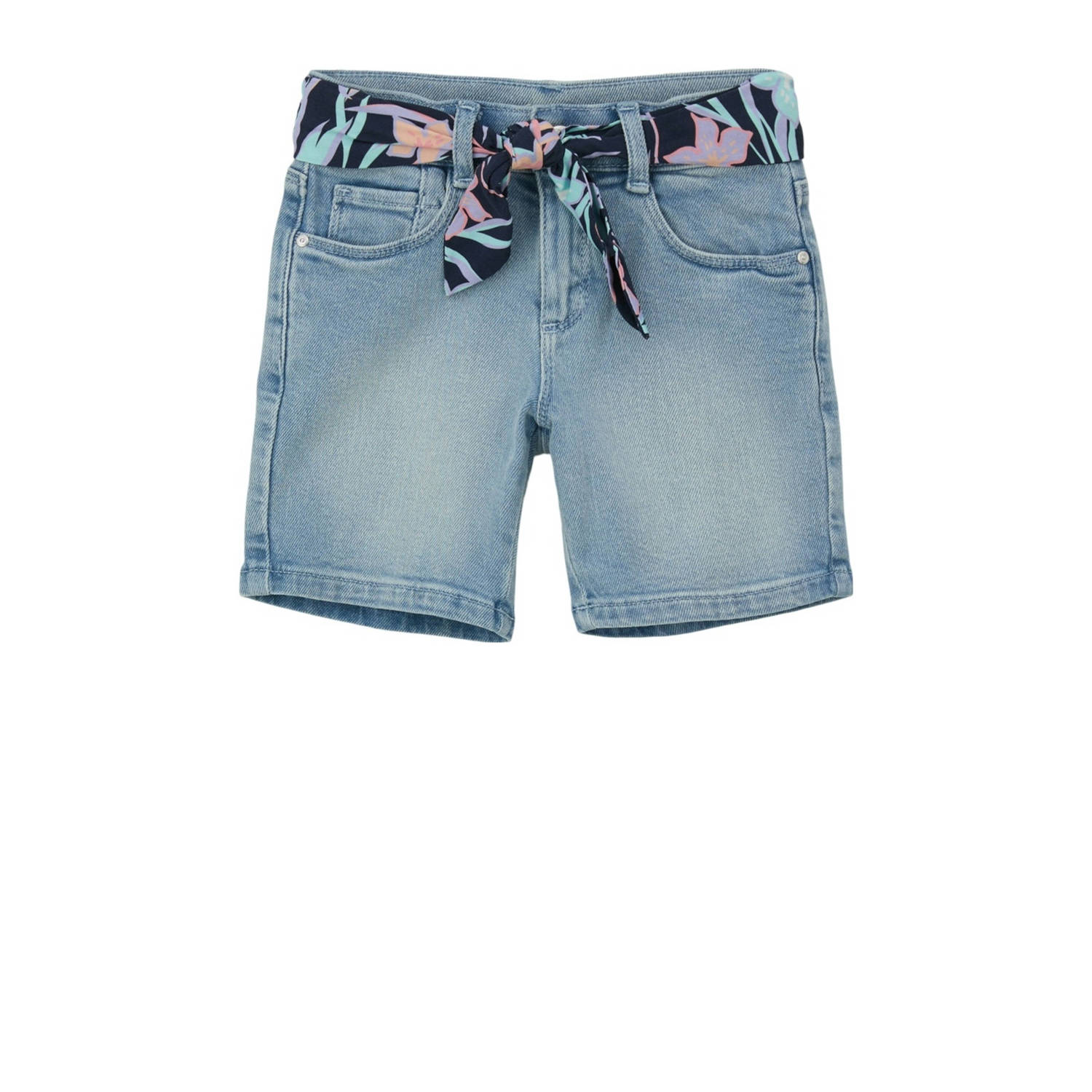 S.Oliver denim short medium blue denim Korte broek Blauw Meisjes Stretchdenim 110