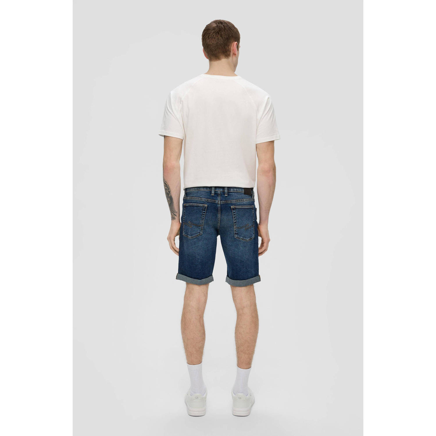Q S by s.Oliver regular fit short blauw