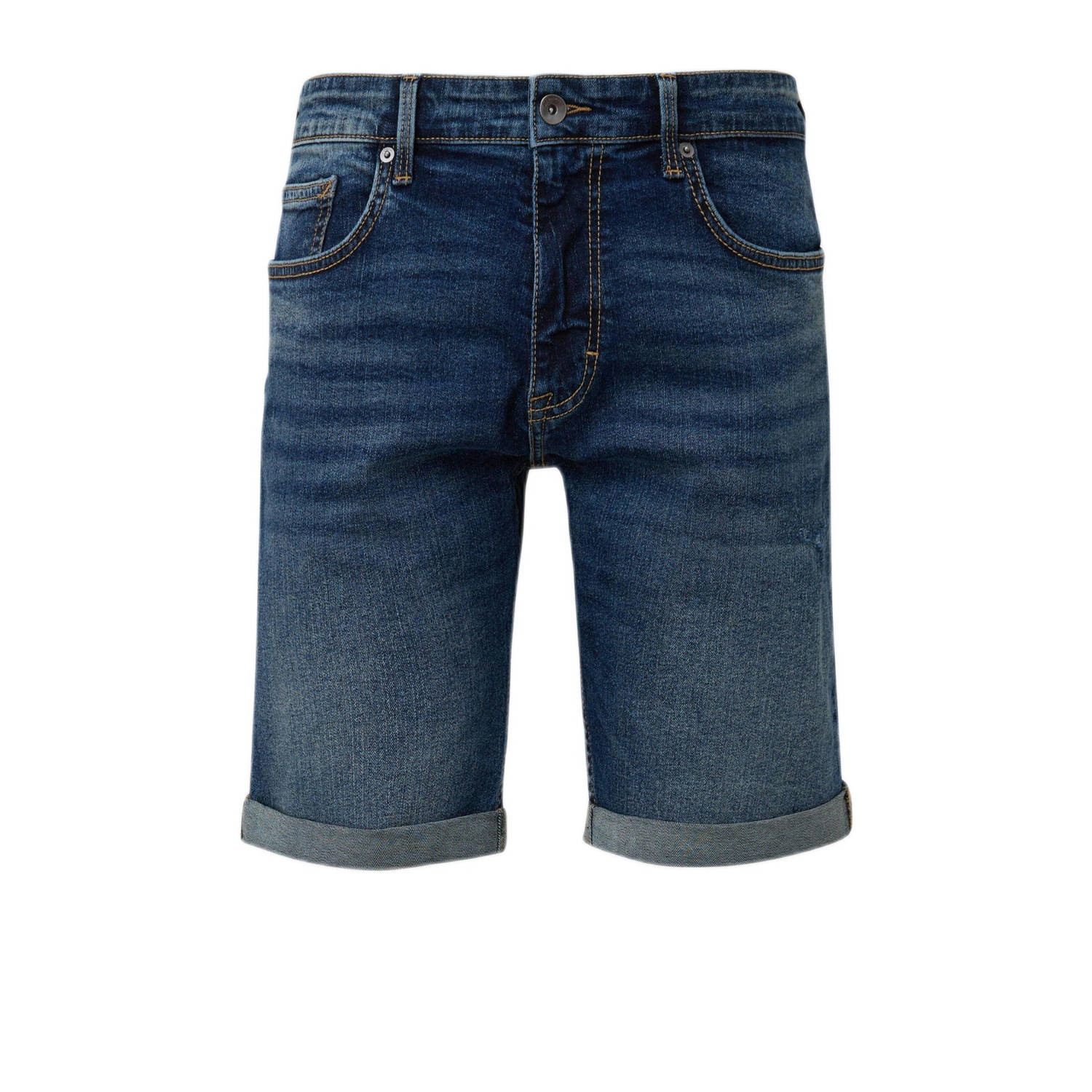 Q S by s.Oliver regular fit short blauw