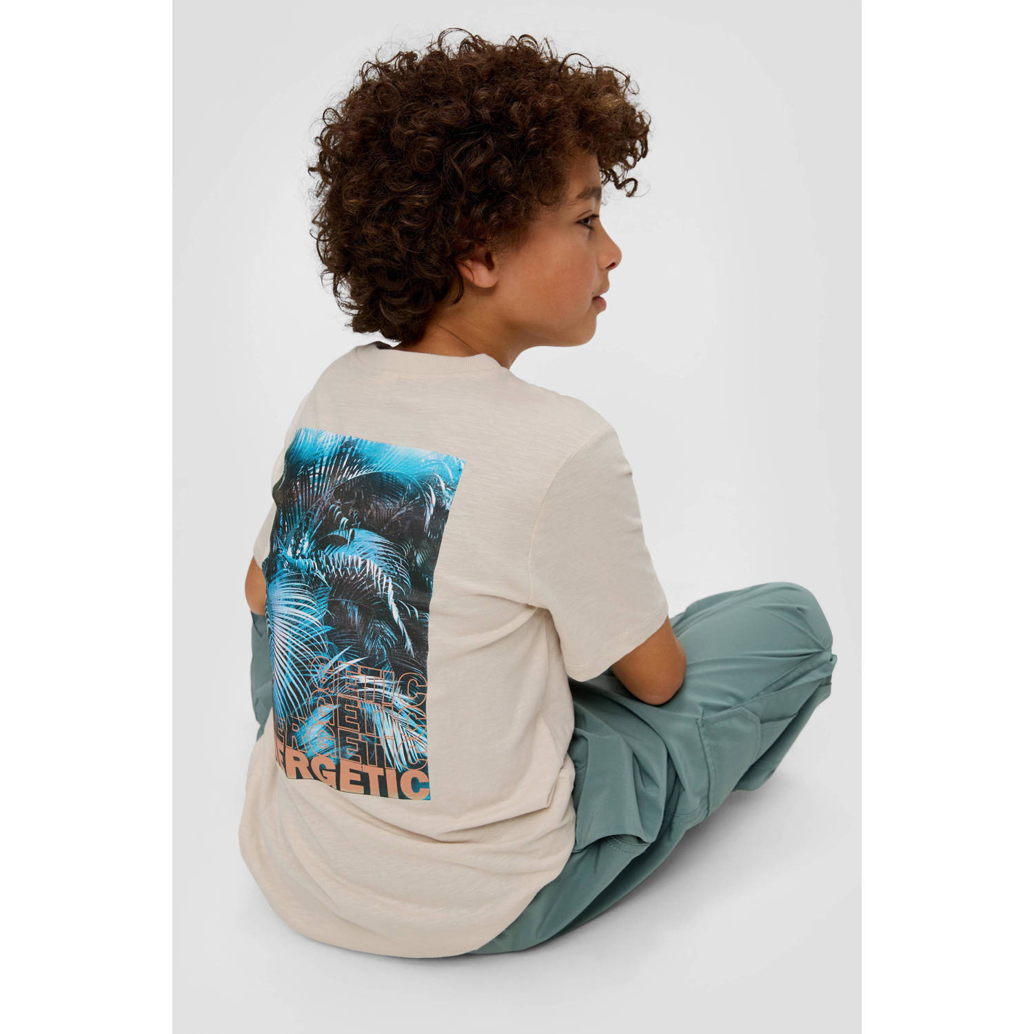 s.Oliver T-shirt met backprint beige