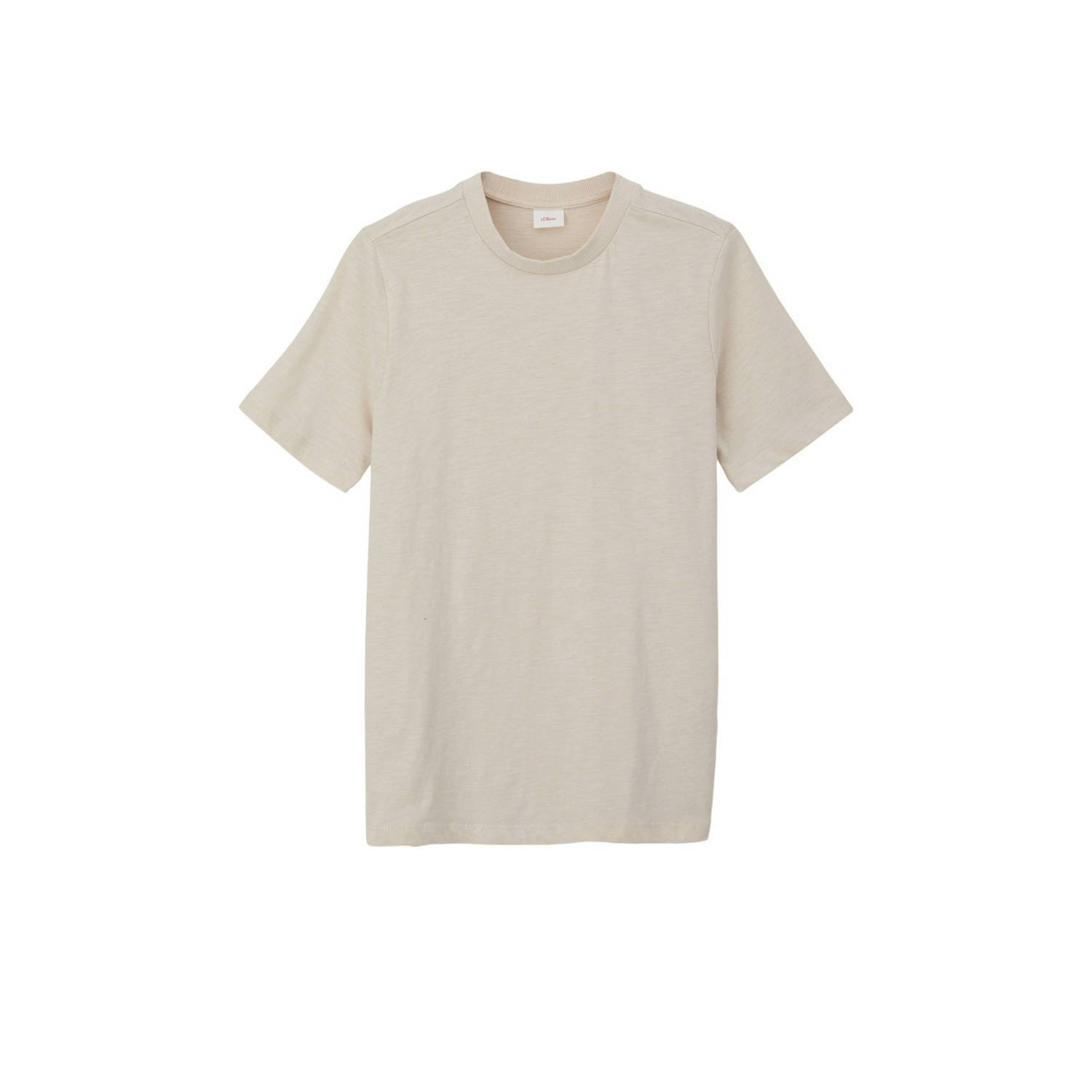 S.Oliver T-shirt met backprint beige Jongens Katoen Ronde hals Backprint 134 140