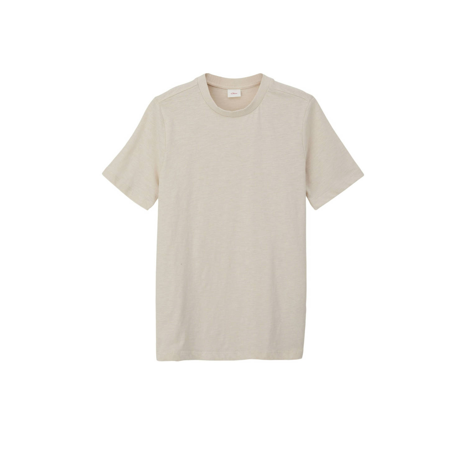 S.Oliver T-shirt met backprint beige Jongens Katoen Ronde hals Backprint 140