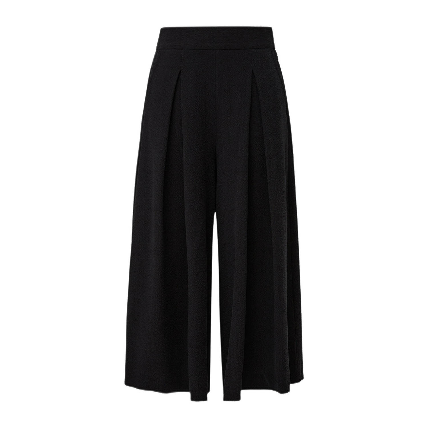 S.Oliver BLACK LABEL Wide leg stoffen broek met stolpplooien