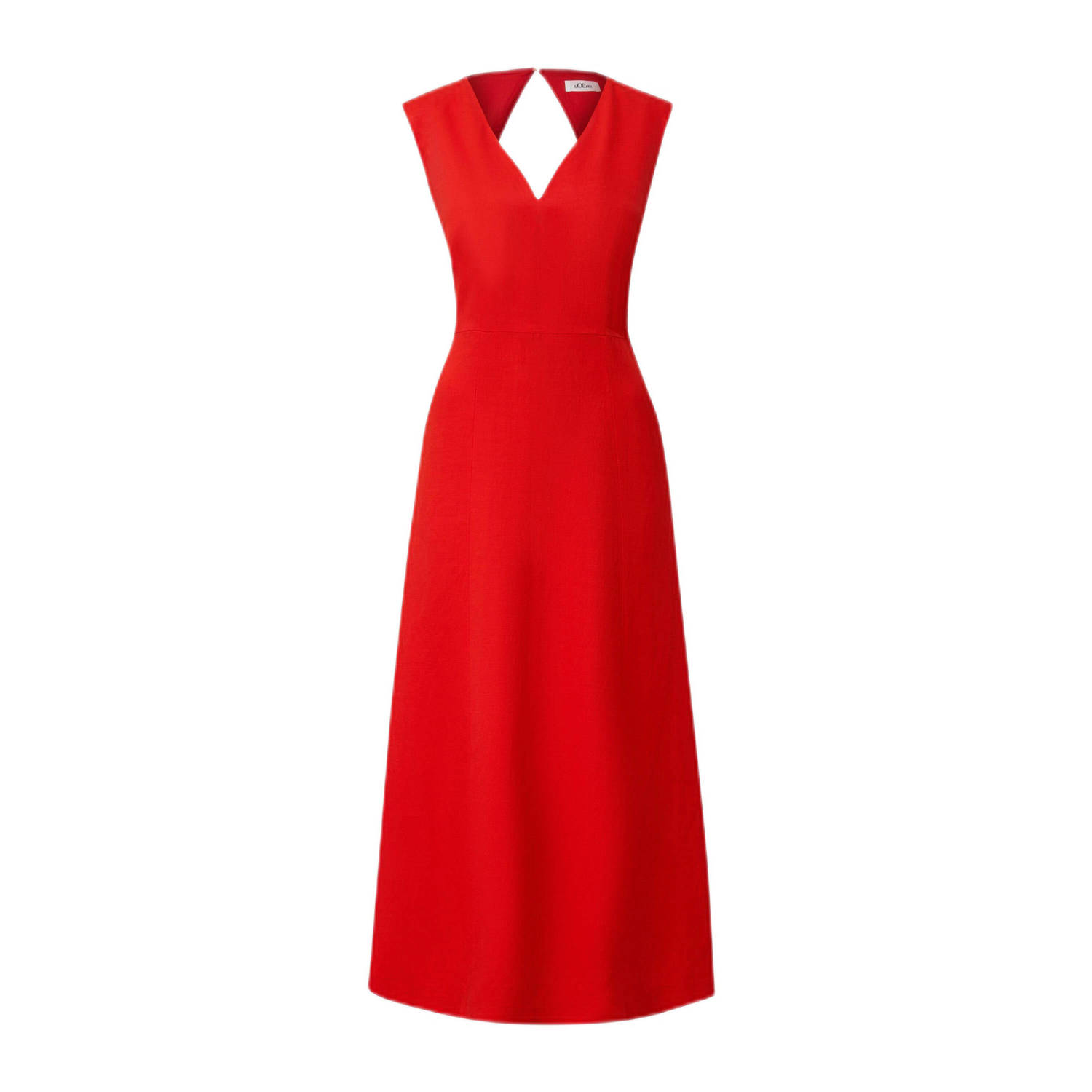 S.Oliver BLACK LABEL A-lijn jurk met open rug rood