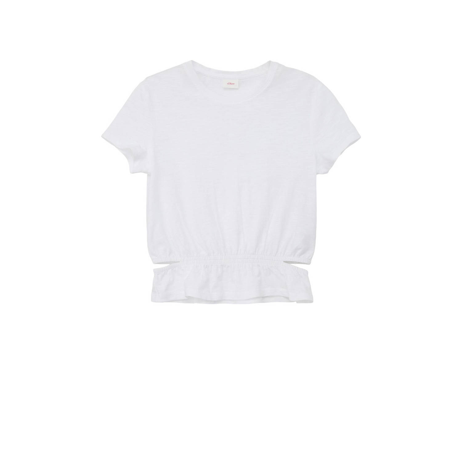 S.Oliver T-shirt wit Meisjes Katoen Ronde hals Effen 134 140