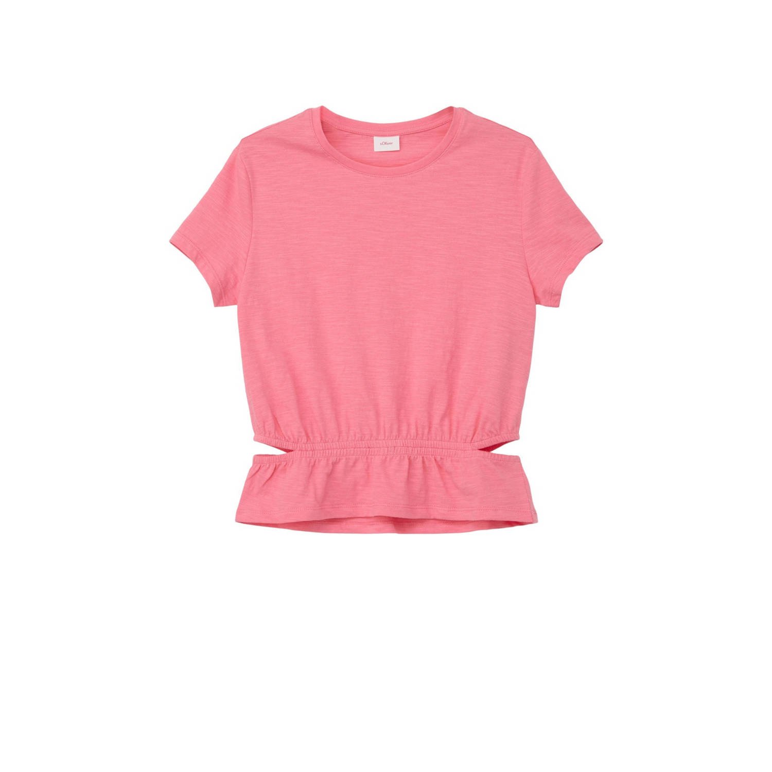 S.Oliver T-shirt roze Meisjes Katoen Ronde hals Effen 134 140