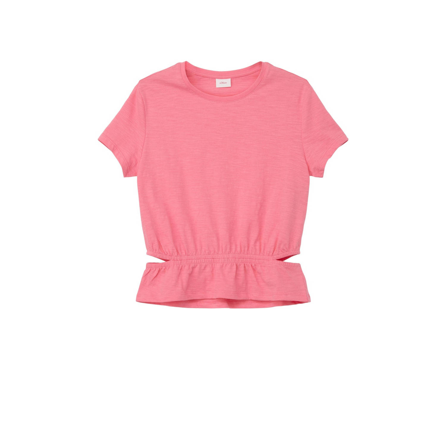 S.Oliver T-shirt roze Meisjes Katoen Ronde hals Effen 140