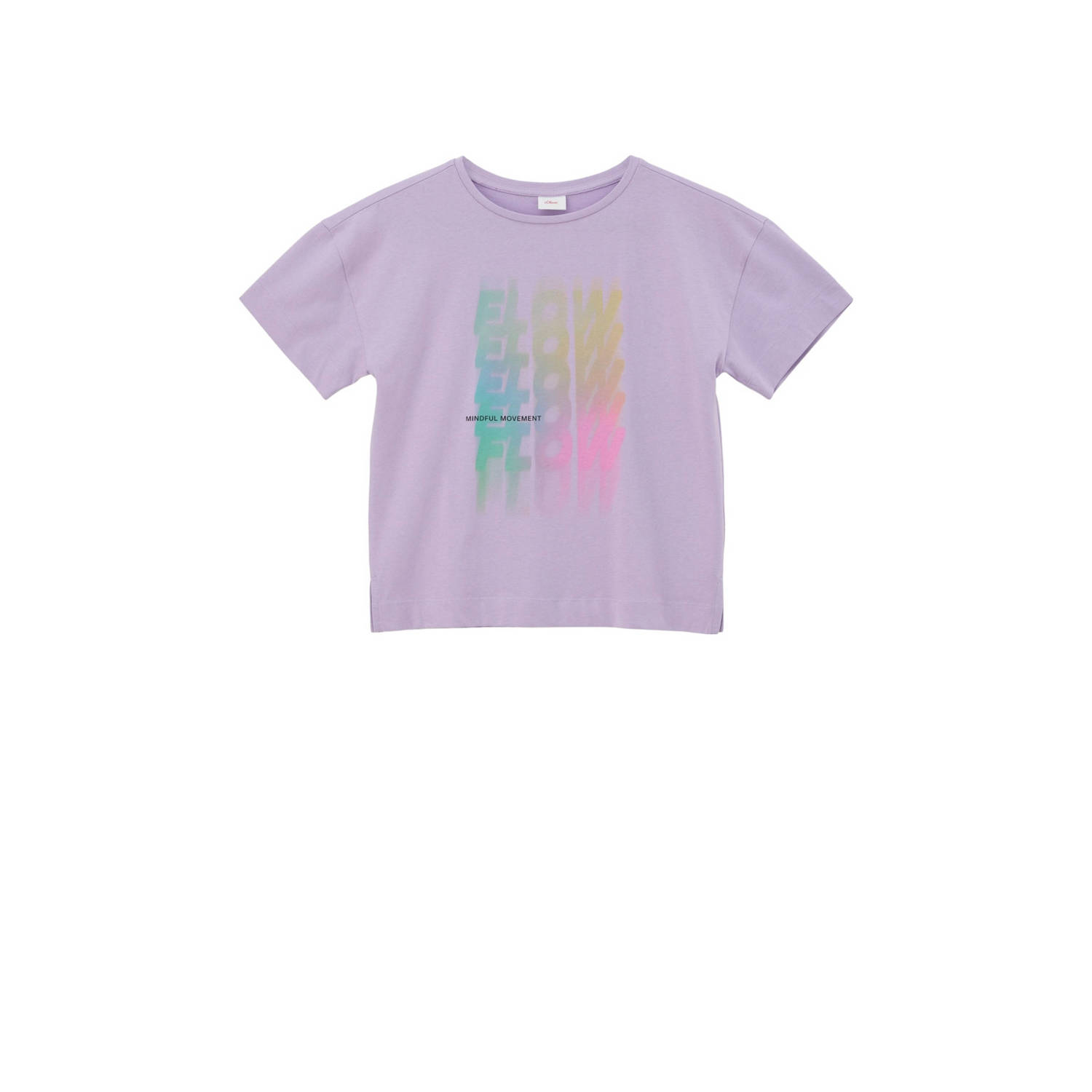 s.Oliver T-shirt met printopdruk lila