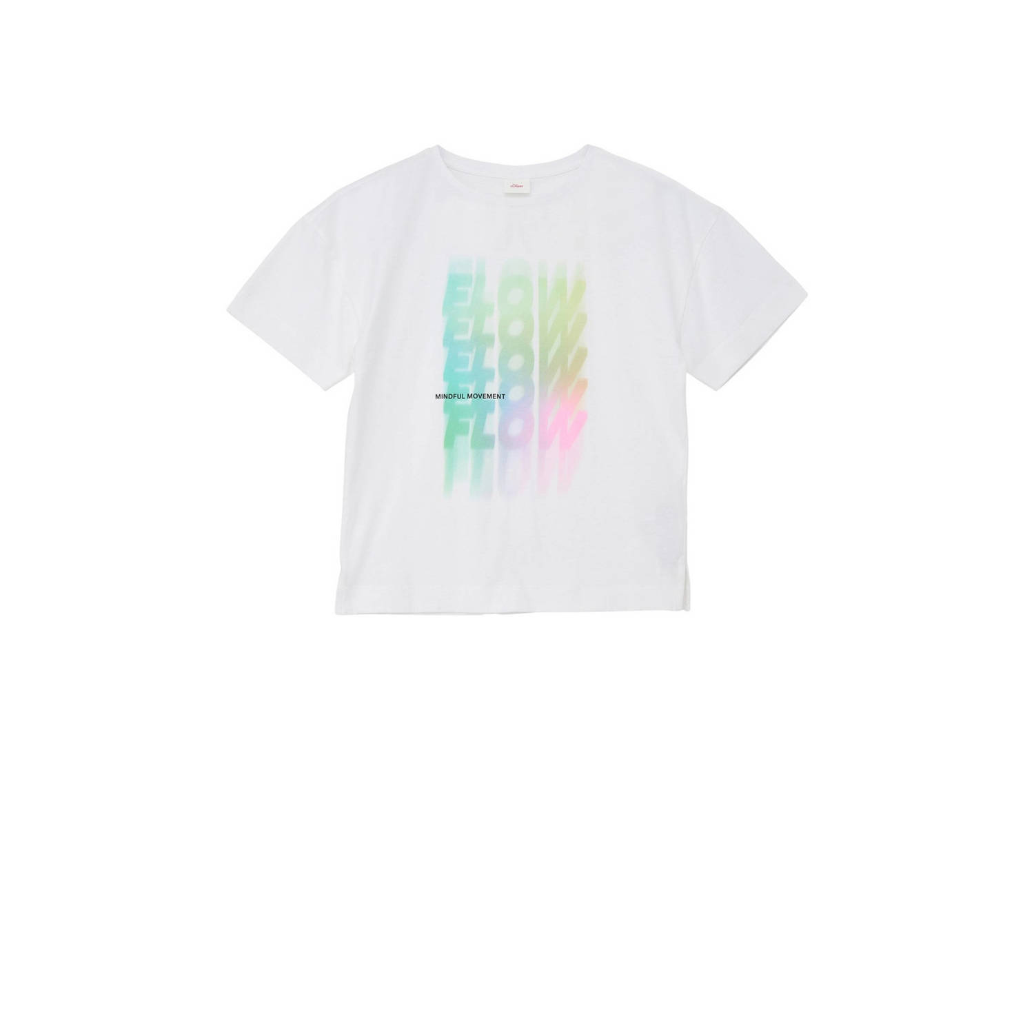 S.Oliver T-shirt met printopdruk Meisjes Katoen Ronde hals Printopdruk 134 140