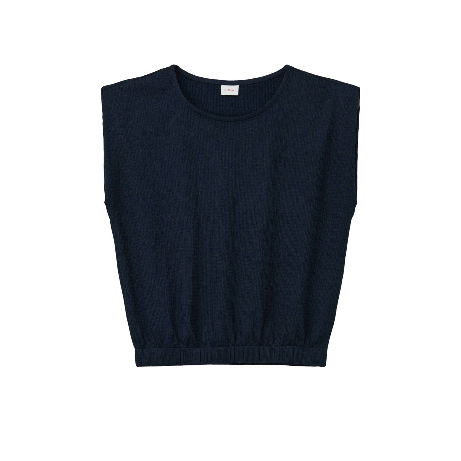S.Oliver top donkerblauw Meisjes Polyester Ronde hals Effen 134 140