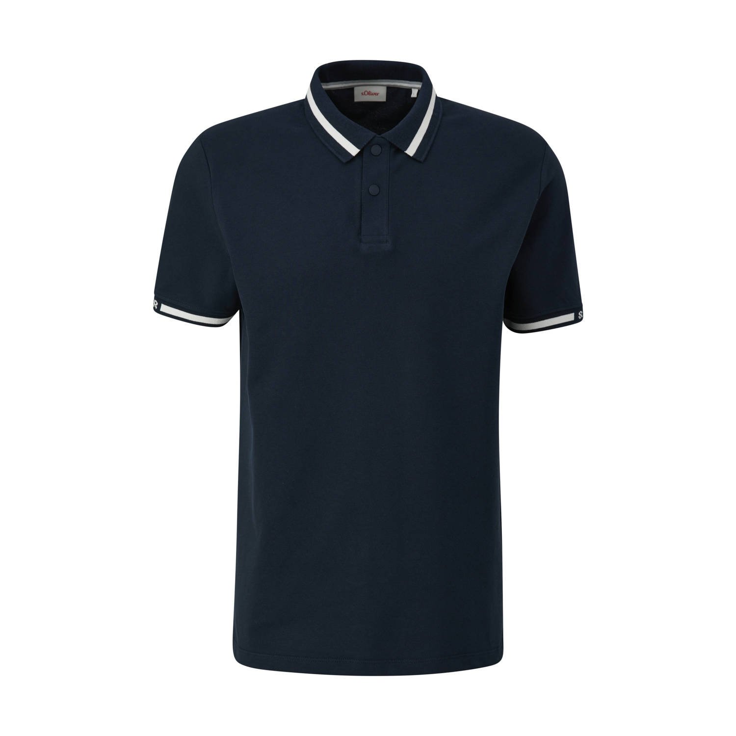 S.Oliver polo donkerblauw wit
