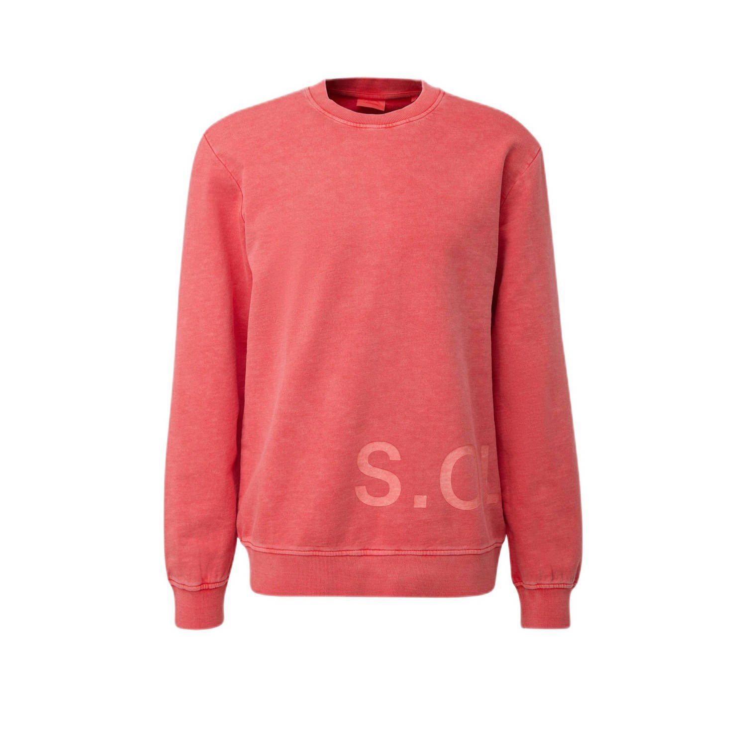 s.Oliver sweater met printopdruk roze