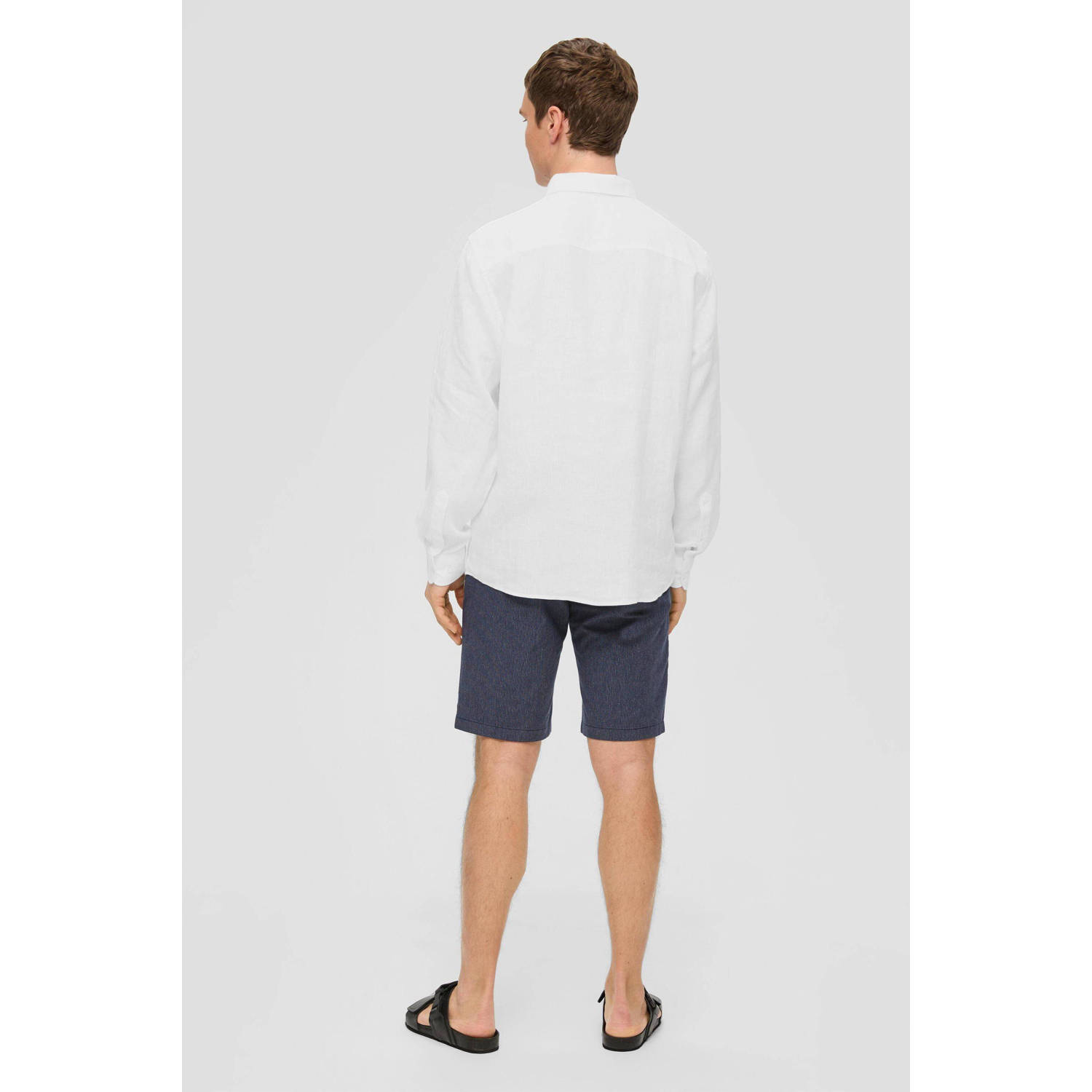 s.Oliver regular fit overhemd wit
