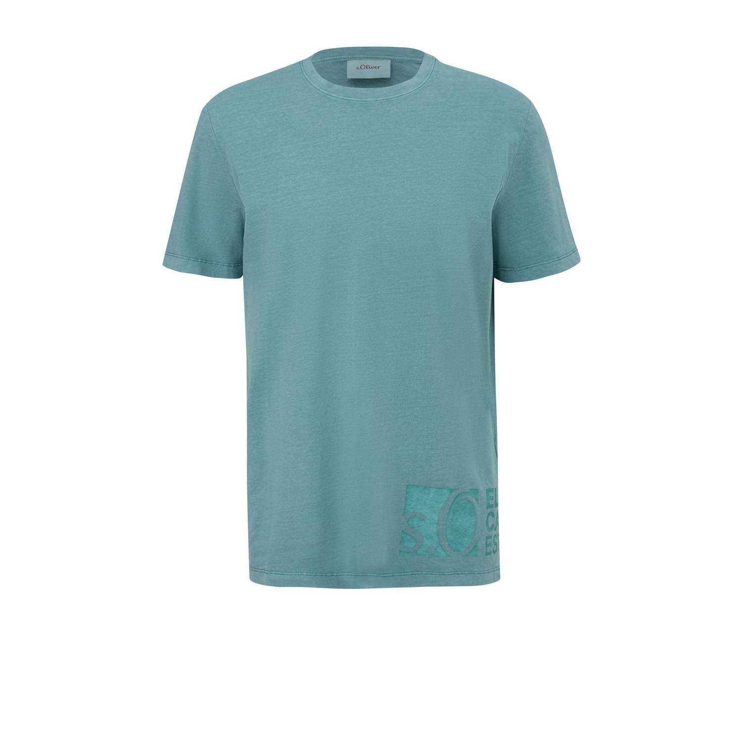 S.Oliver T-shirt met printopdruk grijsgroen