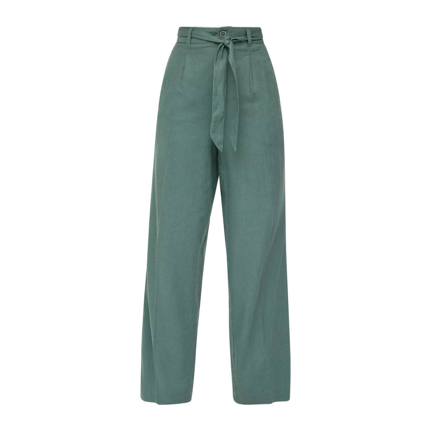 s.Oliver high waist wide leg pantalon petrol