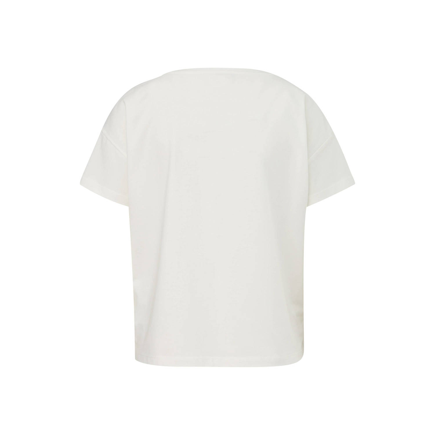 comma T-shirt met printopdruk wit