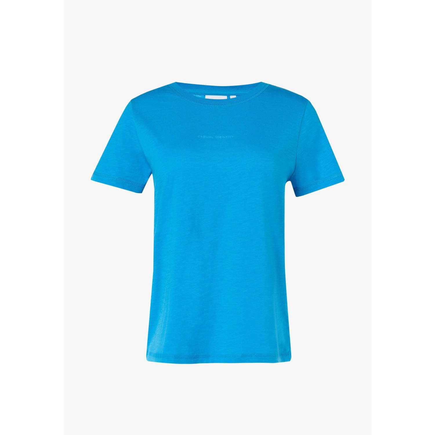 Comma casual identity T-shirt blauw