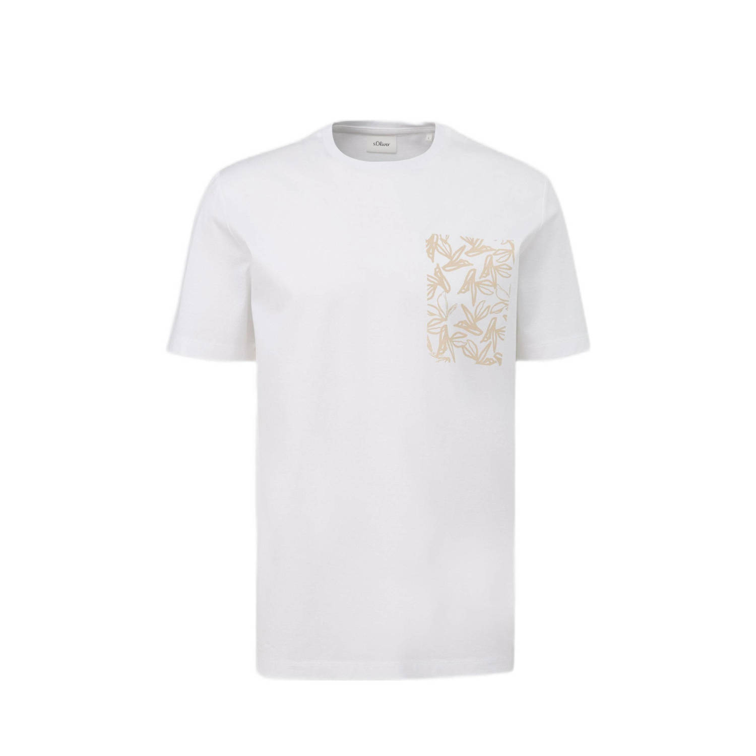 S.Oliver BLACK LABEL T-shirt met printopdruk wit