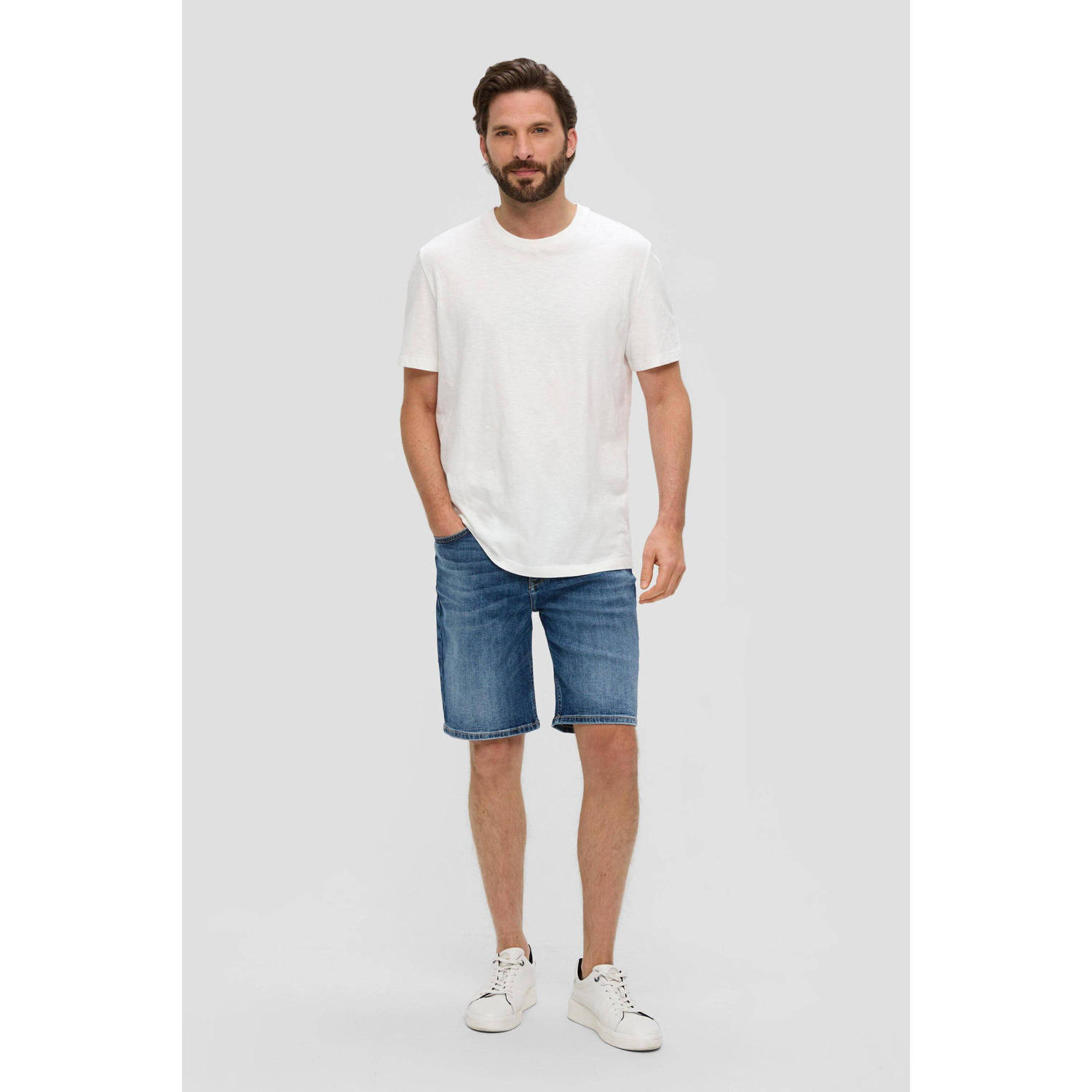 S.Oliver regular fit short blauw