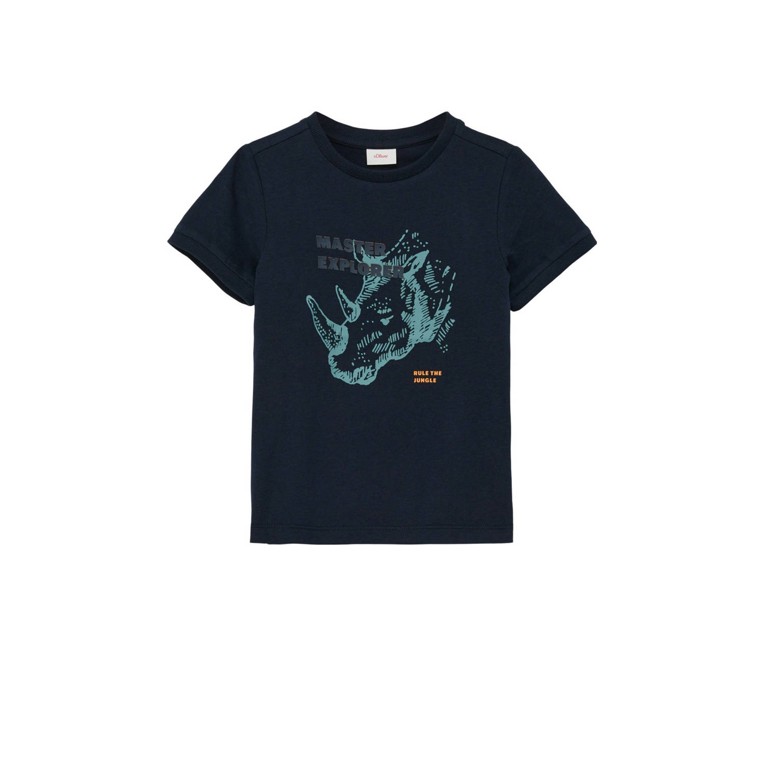 s.Oliver T-shirt met printopdruk donkerblauw