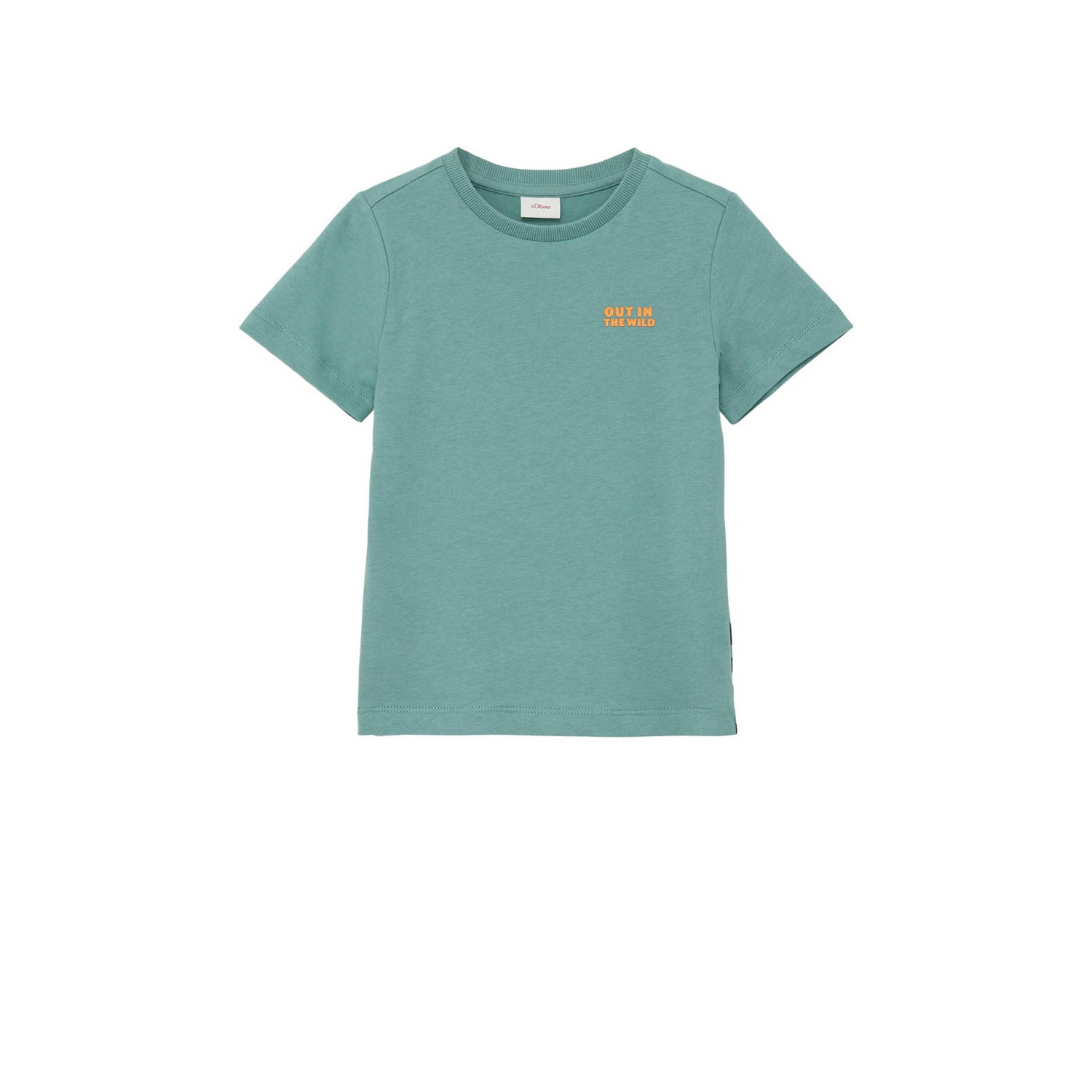 s.Oliver T-shirt met backprint petrol groen donkerblauw