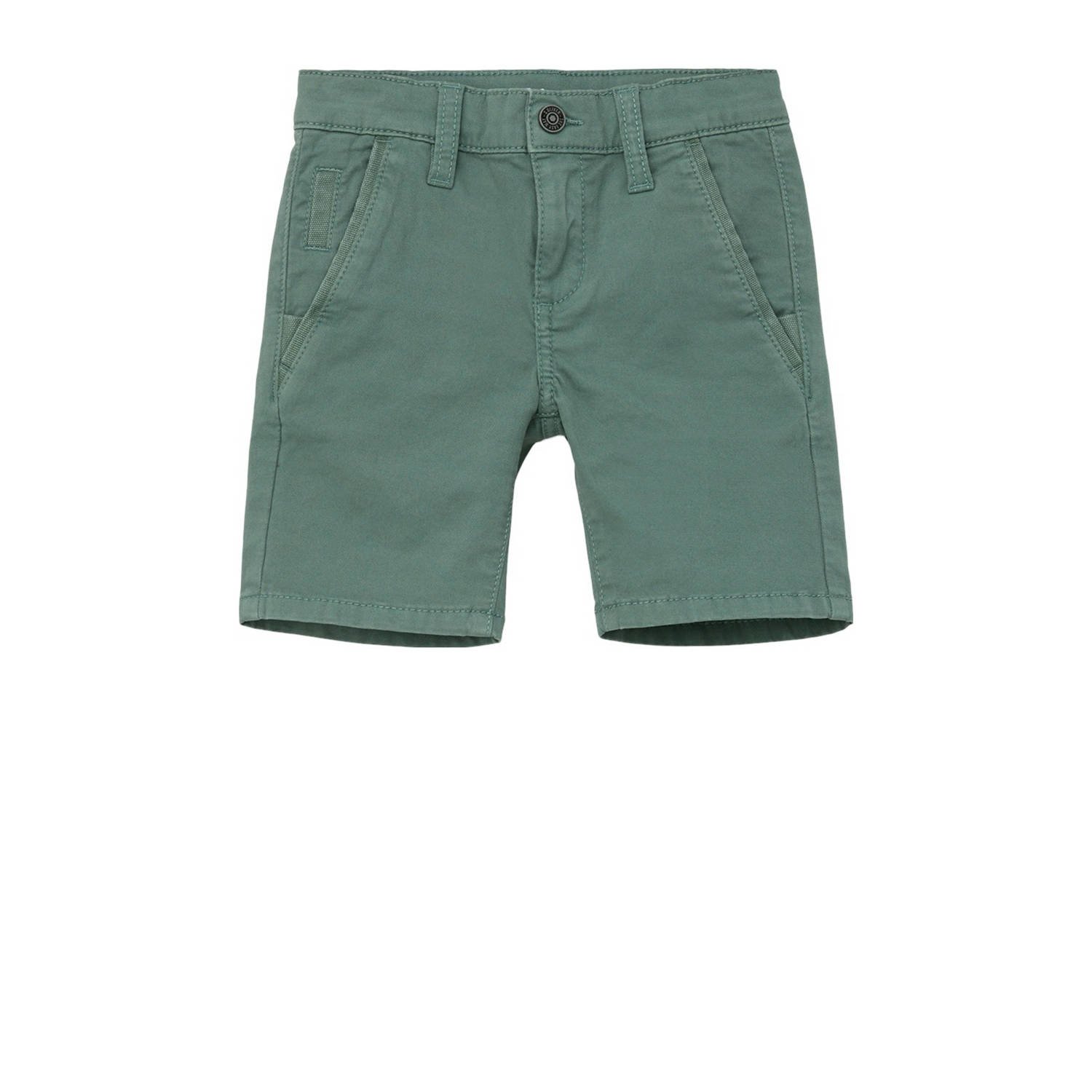 S.Oliver chino short petrol groen Korte broek Jongens Stretchkatoen Effen 122