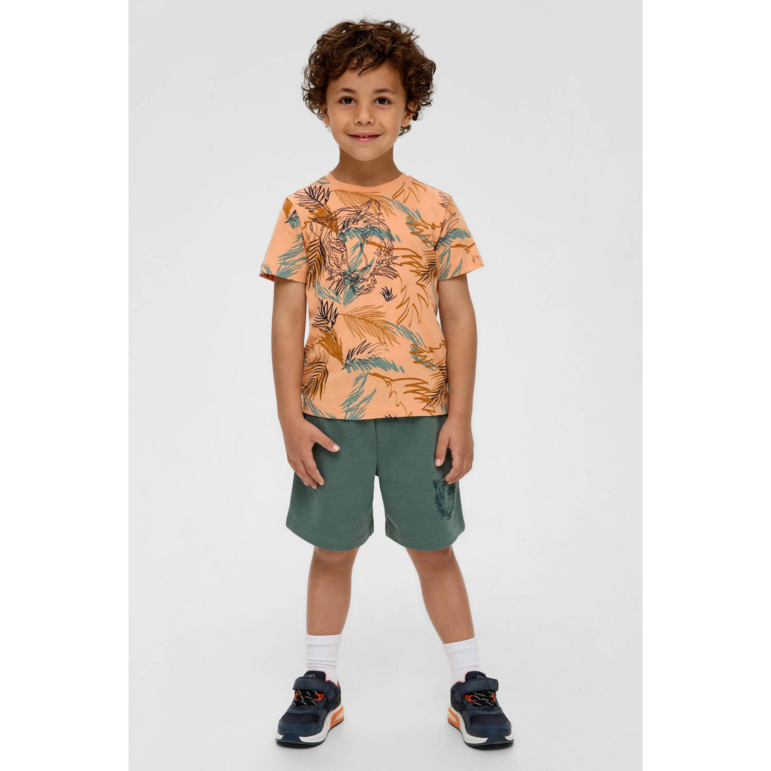 s.Oliver sweatshort grijsgroen