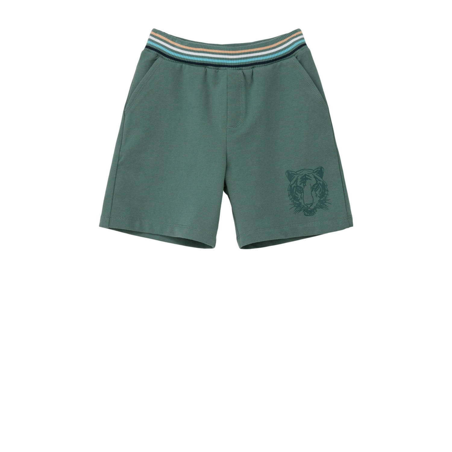 s.Oliver sweatshort grijsgroen