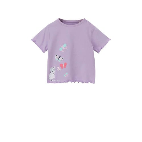 s.Oliver baby T-shirt met printopdruk lila