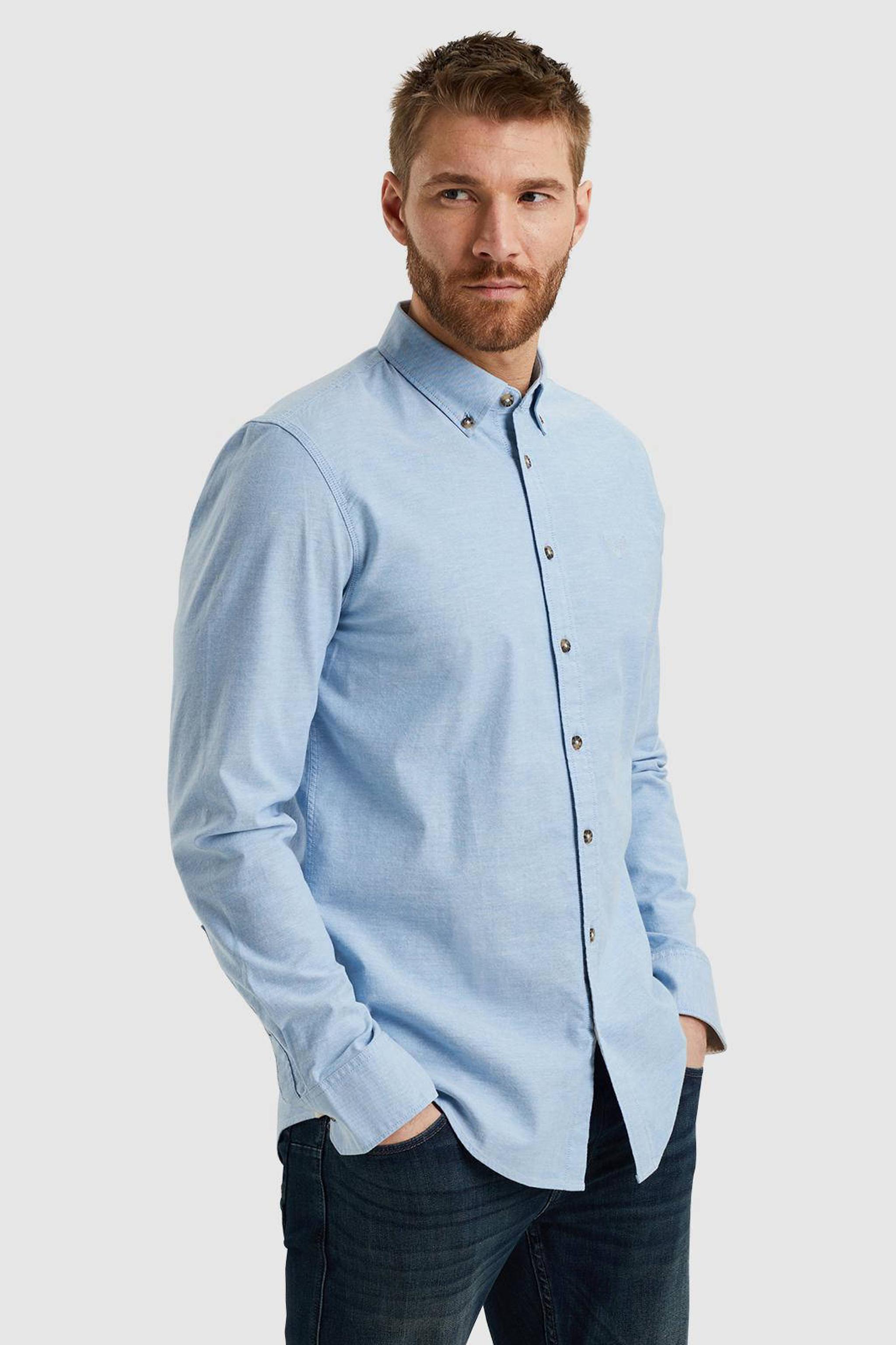 Camicia Oxford Blu Emily McCarthy – Maniche A Palloncino, Collo, Taglia M – 100% Tencel