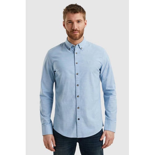 PME Legend regular fit oxford overhemd met logo della robbia blue afbeelding