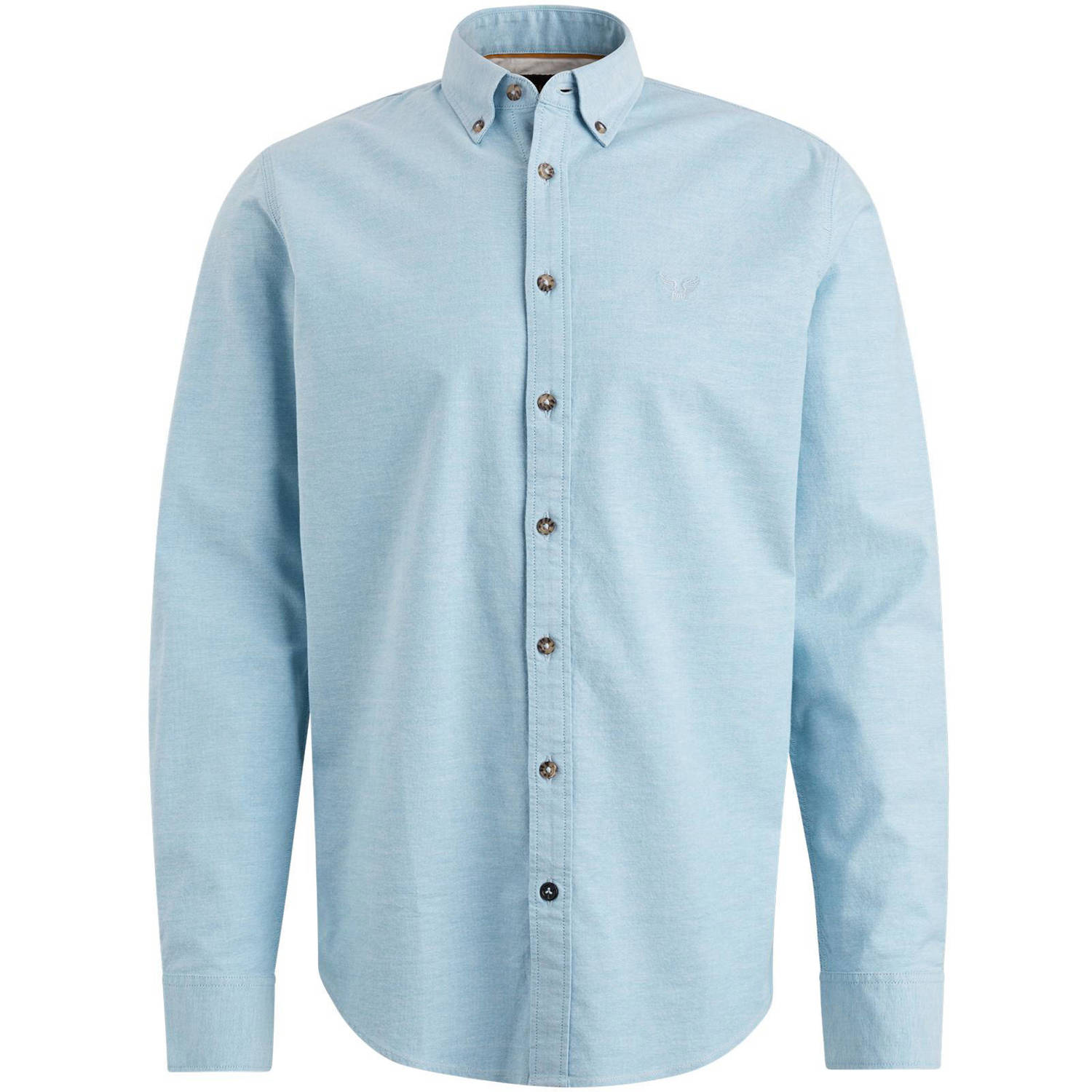 PME Legend regular fit oxford overhemd met logo della robbia blue