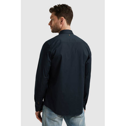 PME Legend regular fit overhemd met logo donkerblauw afbeelding