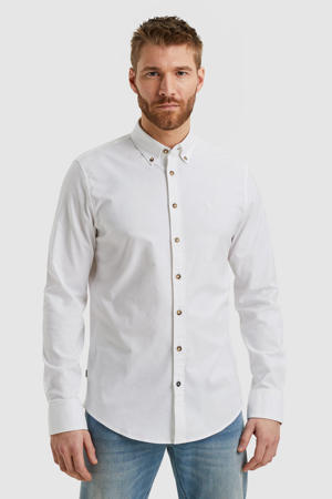 regular fit oxford overhemd met logo bright white