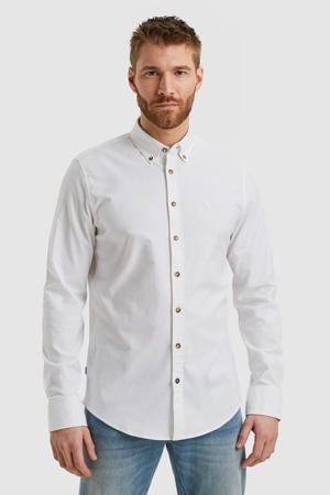 regular fit oxford overhemd met logo bright white