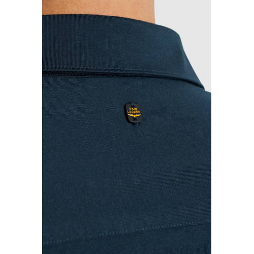 PME Legend regular fit satin jersey overhemd met logo navy blazer afbeelding