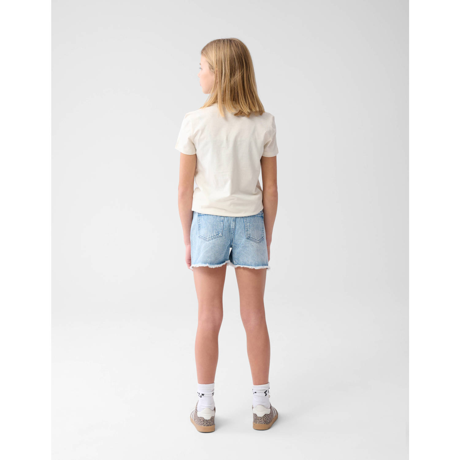 Shoeby high waist regular fit denim short bleached